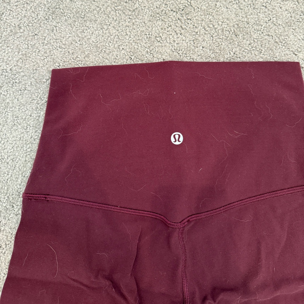 Lululemon Burgundy Biker Shorts